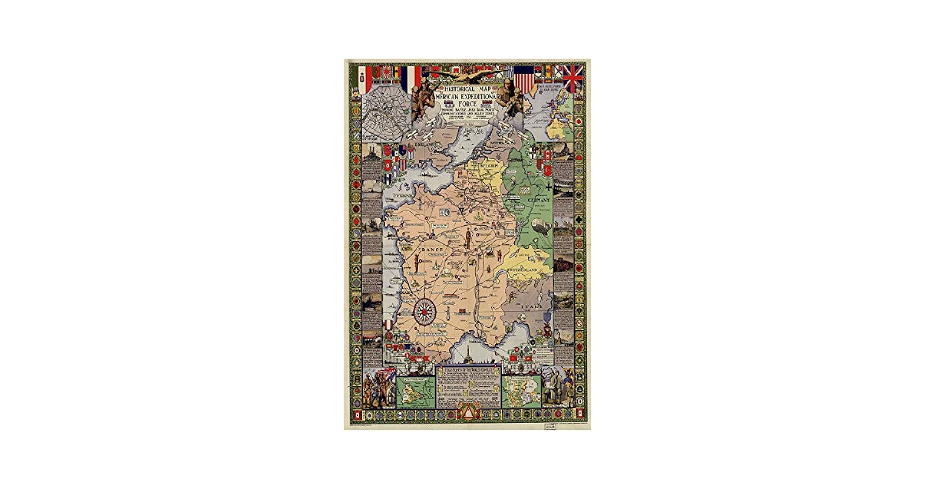 米軍　アメリカ軍　自衛隊　アンティーク　 古地図　ミリタリー　ビンテージ Amazon.com: Vintage Amazing World War One American